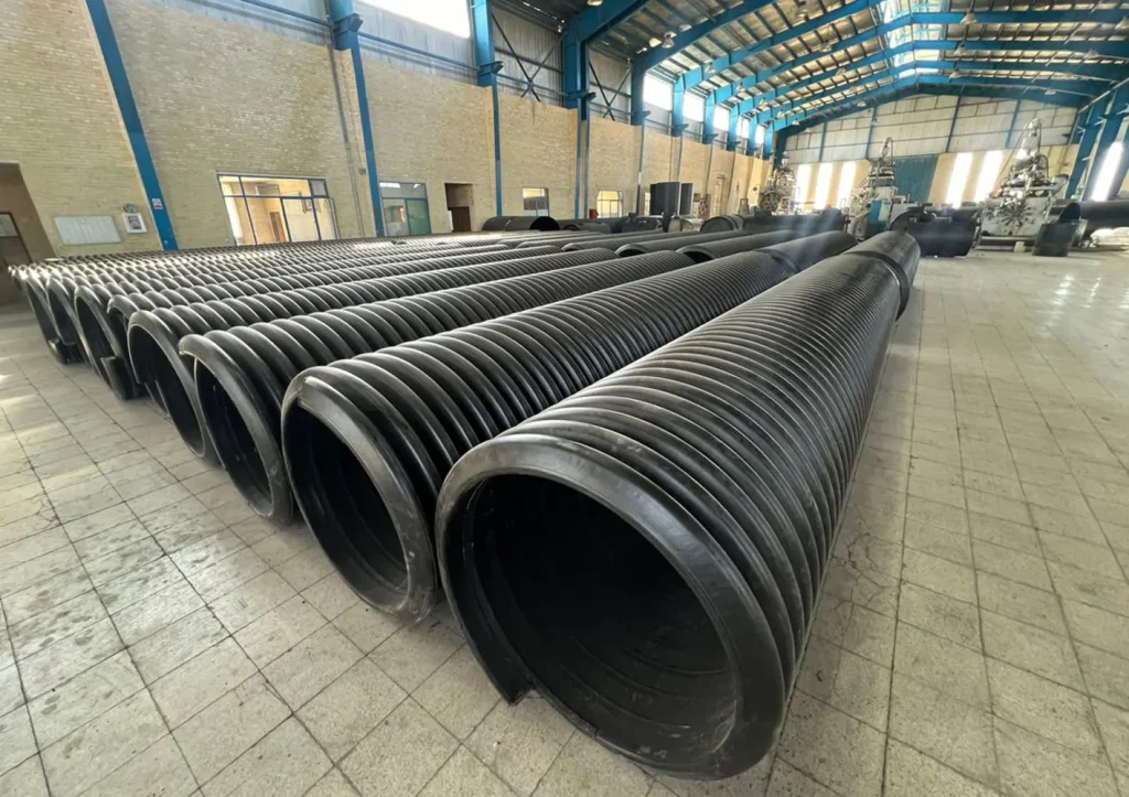 لوله‌ دوجداره اسپیرال محصول پارس پلیمر اسپادانا